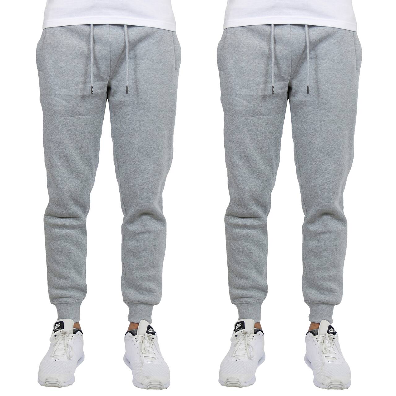 Galaxy by Harvic Men's Fleece-Lined Jogger Sweatpants 2 Pack